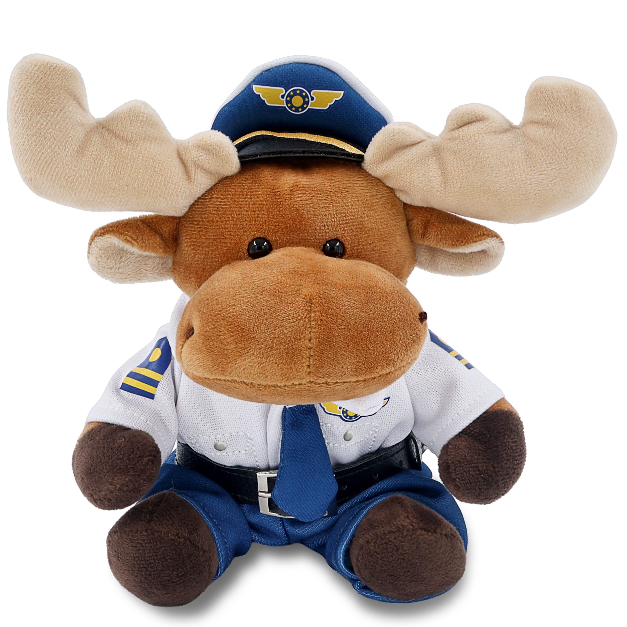 6" PLUSH - MOOSE WITH PILOT DRESS UP