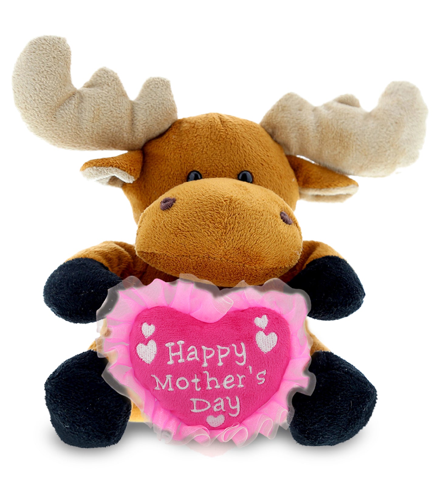 PLUSH MOTHERS DAY HEART - 6" PLUSH - MOOSE