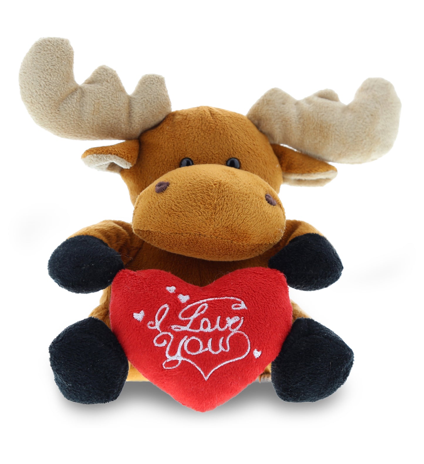 PLUSH I LOVE YOU RED HEART - 6" PLUSH - MOOSE
