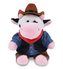 6" PLUSH - COW COWBOY DRESS UP