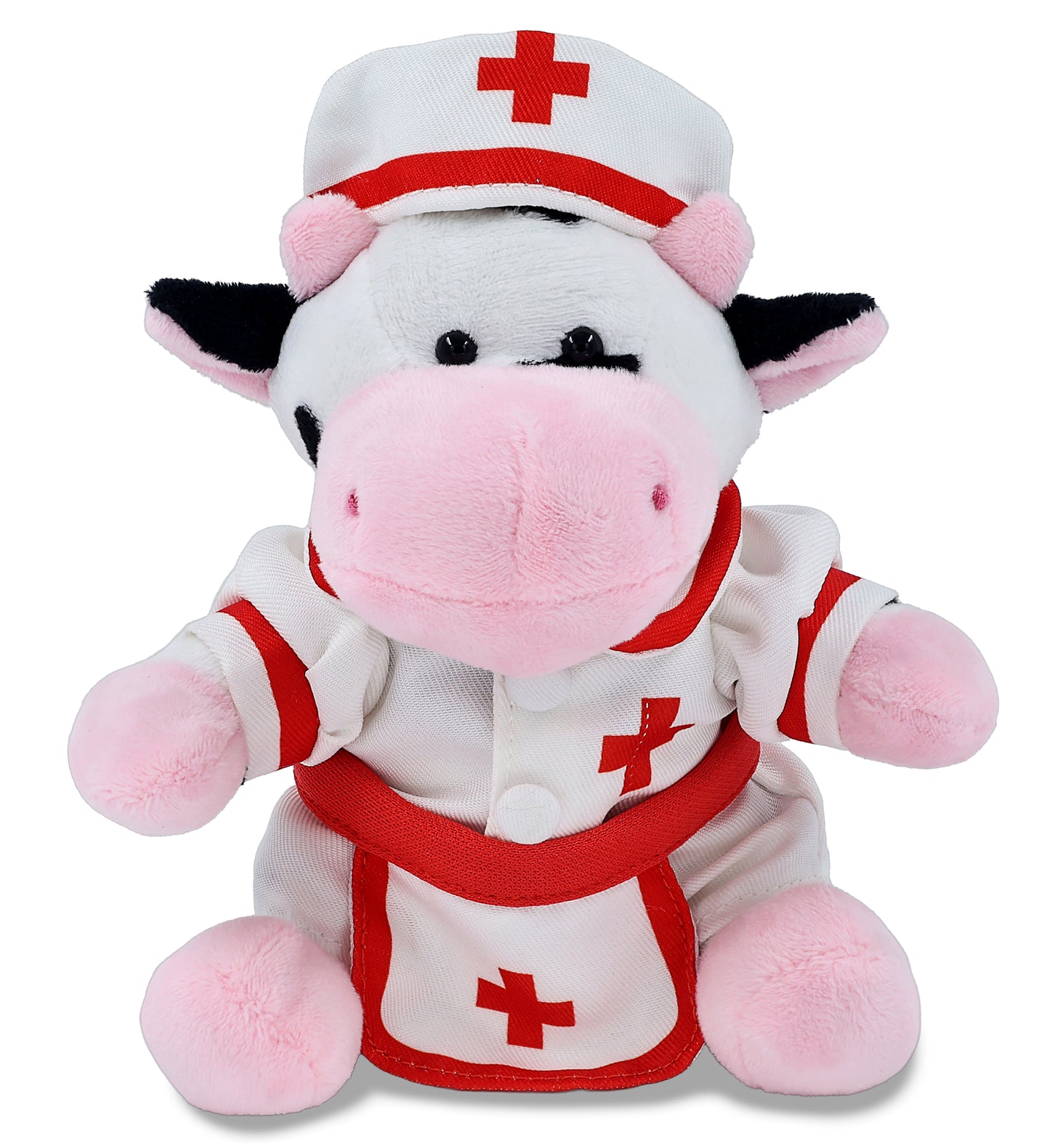 6" PLUSH - COW NURSE DRESS UP