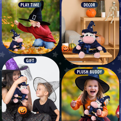 6" PLUSH - COW WITH WIZARD DRESS UP