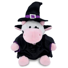 6" PLUSH - COW WITH WITCH DRESS UP