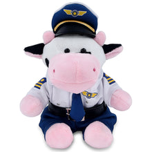 6" PLUSH - COW WITH PILOT DRESS UP