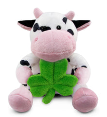 PLUSH SHAMROCK - 6" PLUSH - COW