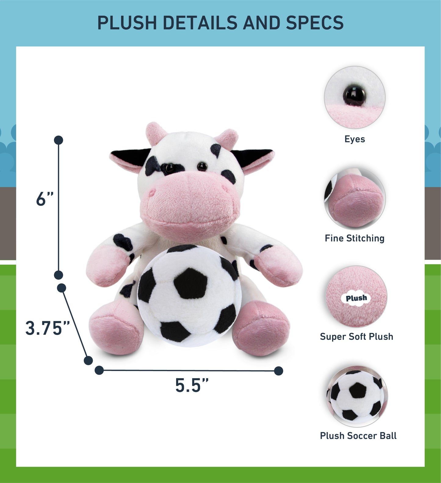 6' PLUSH - COW