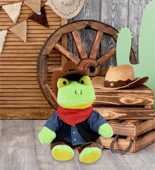 6" PLUSH - FROG COWBOY DRESS UP