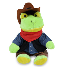 6" PLUSH - FROG COWBOY DRESS UP