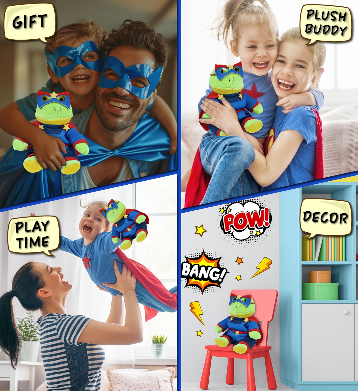 6" PLUSH - FROG SUPER HERO