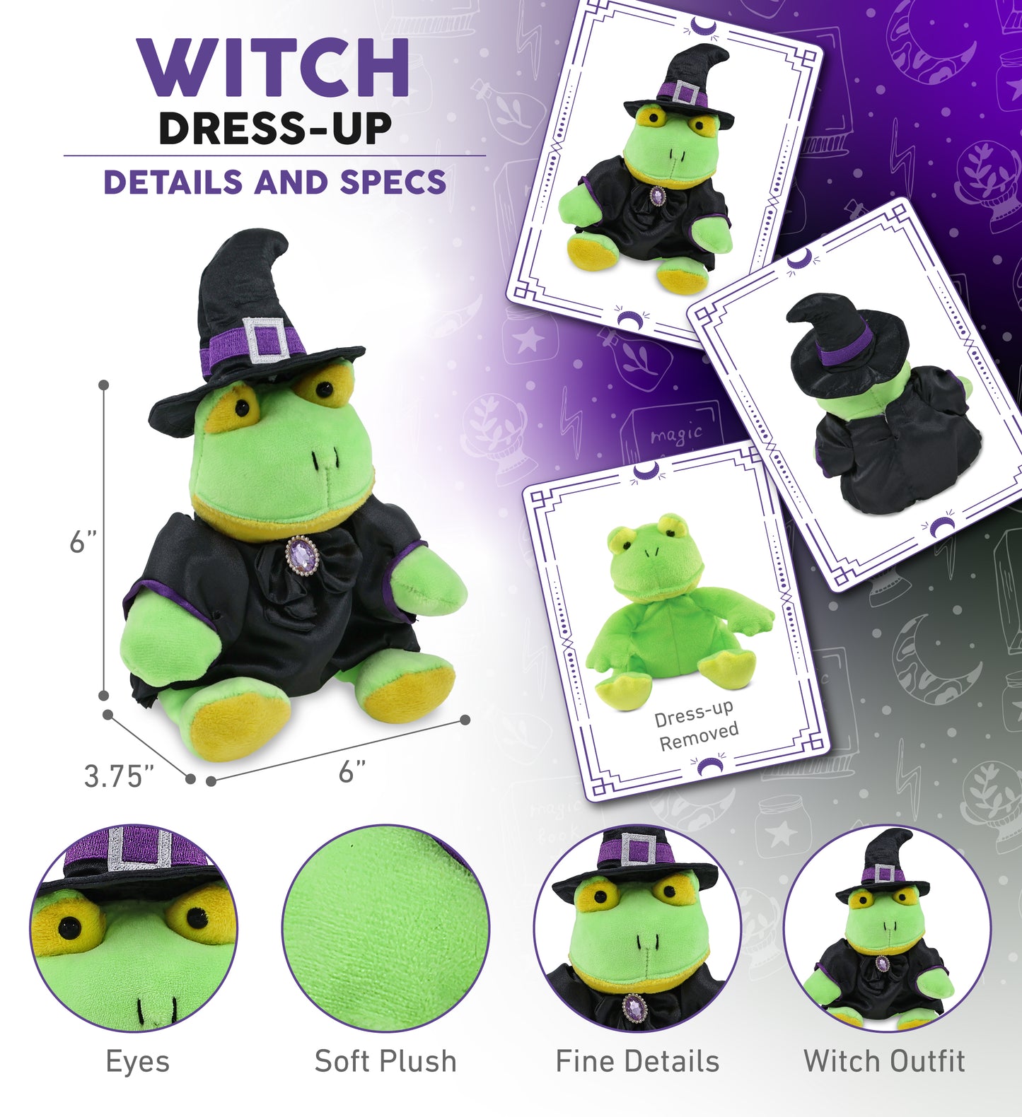 6" PLUSH - FROG WITCH
