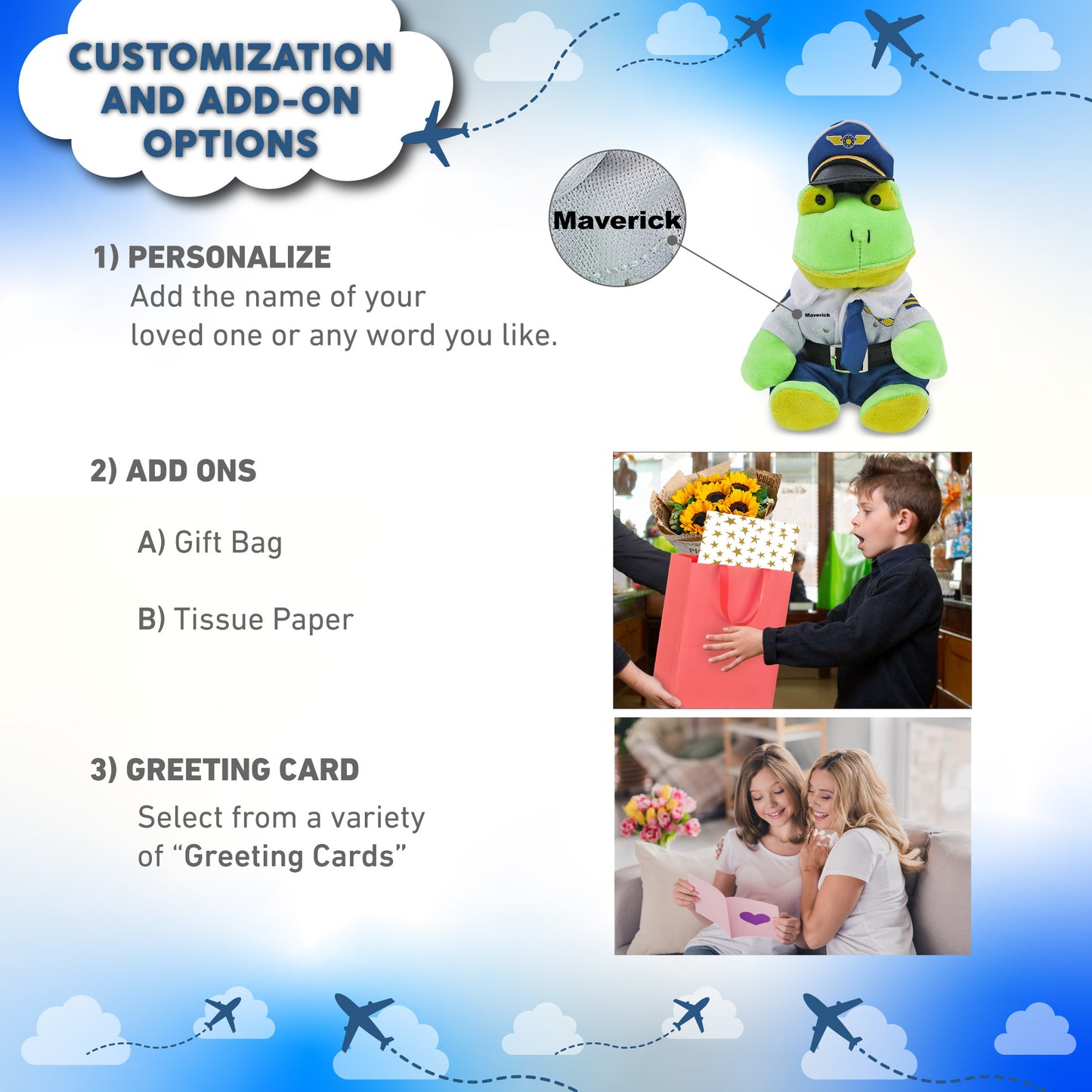 6" PLUSH - FROG WITH PILOT DRESS UP