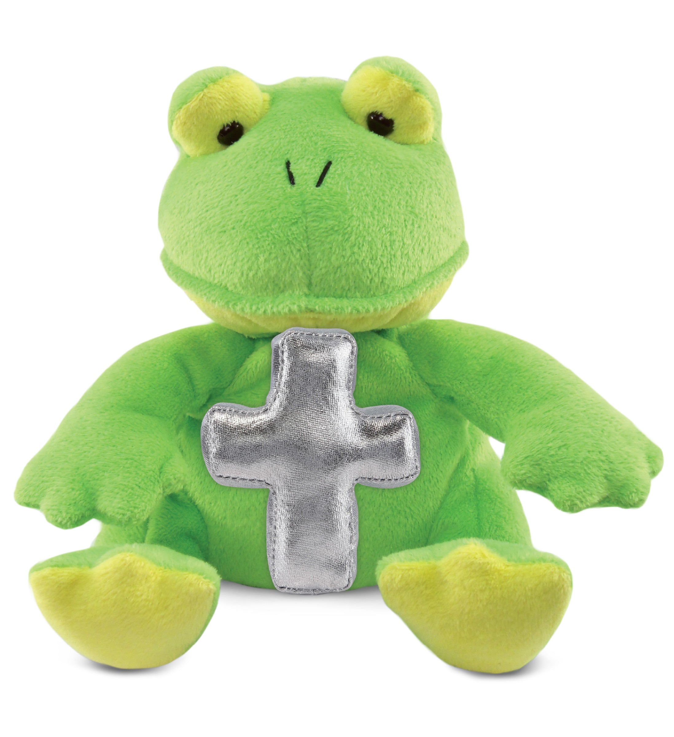 PLUSH CROSS - 6" PLUSH - FROG