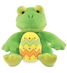 DolliBu Super Soft Cute Frog with Yellow Easter Egg Plush Toy - 6 Inches