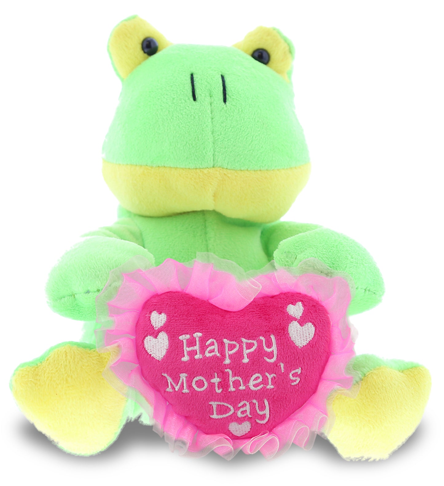 PLUSH MOTHERS DAY HEART - 6" PLUSH - FROG