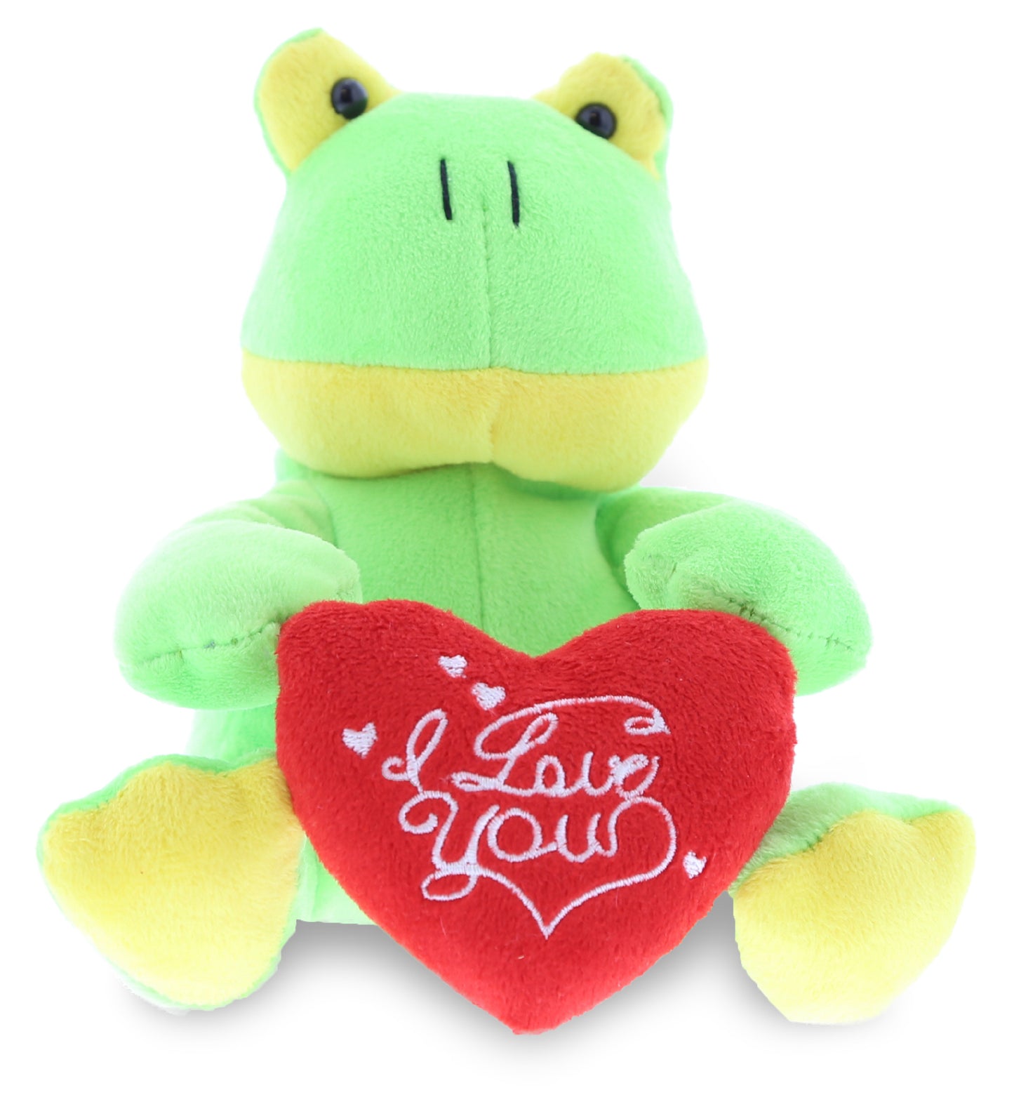 PLUSH I LOVE YOU RED HEART - 6" PLUSH - FROG