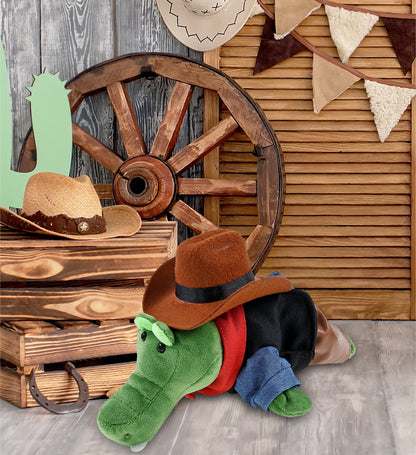 6" PLUSH - ALLIGATOR COWBOY DRESS UP