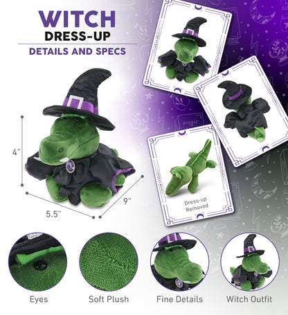 6" PLUSH - ALLIGATOR WITCH DRESS UP
