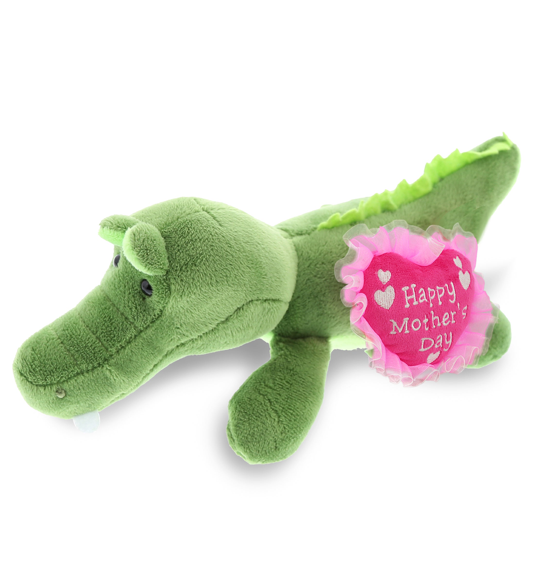 PLUSH MOTHERS DAY HEART - 6" PLUSH - ALLIGATOR