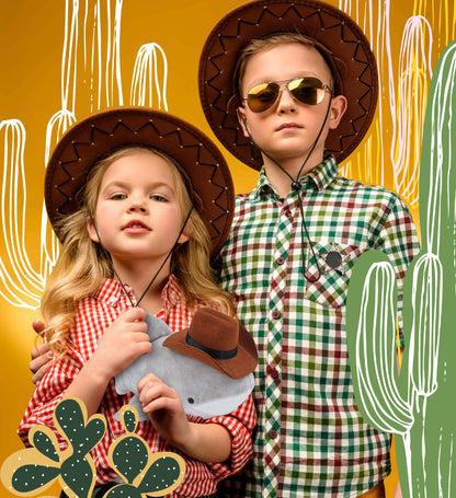 6" PLUSH - SHARK COWBOY DRESS UP