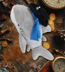 6" PLUSH - SHARK WITH PIRATE DRESS UP