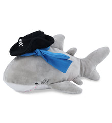 6" PLUSH - SHARK WITH PIRATE DRESS UP