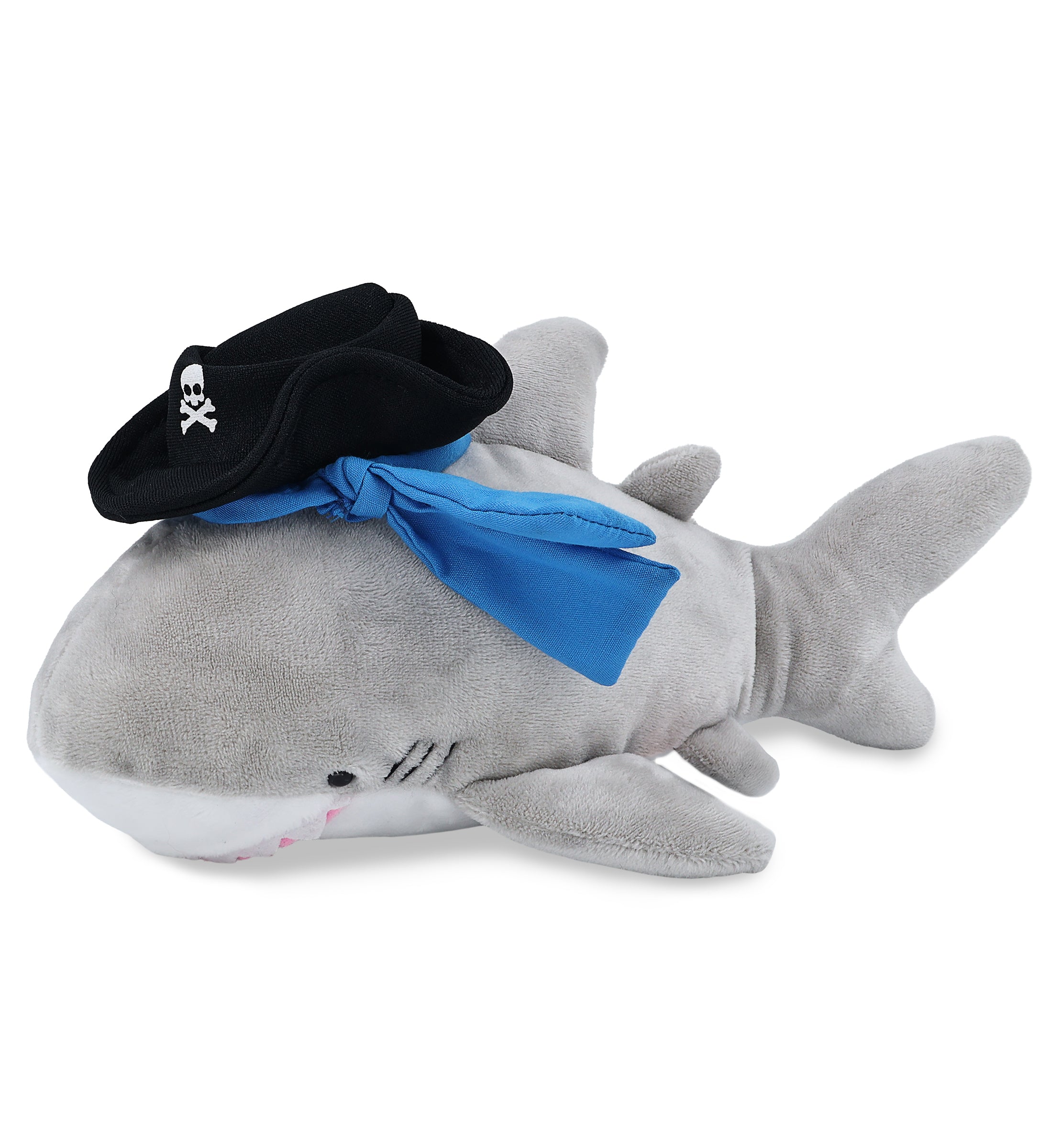 6" PLUSH - SHARK WITH PIRATE DRESS UP
