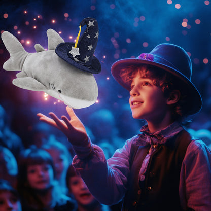 6" PLUSH - SHARK WITH WIZARD DRESS UP