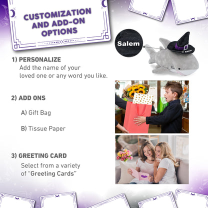 6" PLUSH - SHARK WITH WITCH DRESS UP