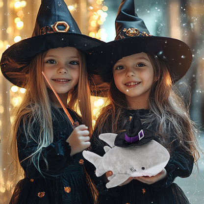 6" PLUSH - SHARK WITH WITCH DRESS UP
