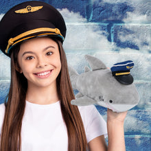 6" PLUSH - SHARK WITH PILOT DRESS UP