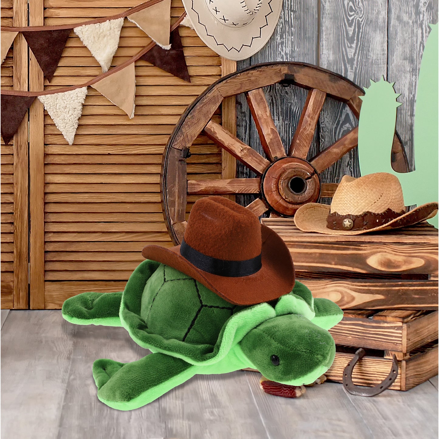 6" PLUSH - SEA TURTLE With COWBOY Dress Up