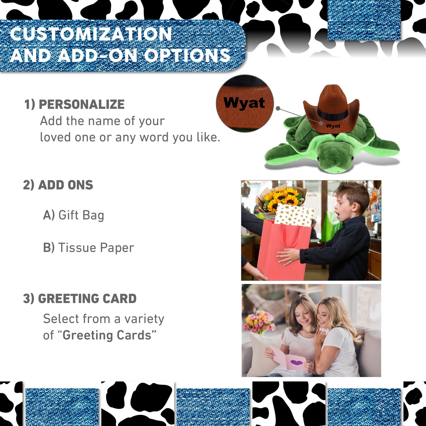 6" PLUSH - SEA TURTLE With COWBOY Dress Up