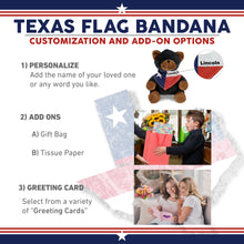 6" PLUSH - BLACK BEAR WITH TEXAS FLAG BANDANA