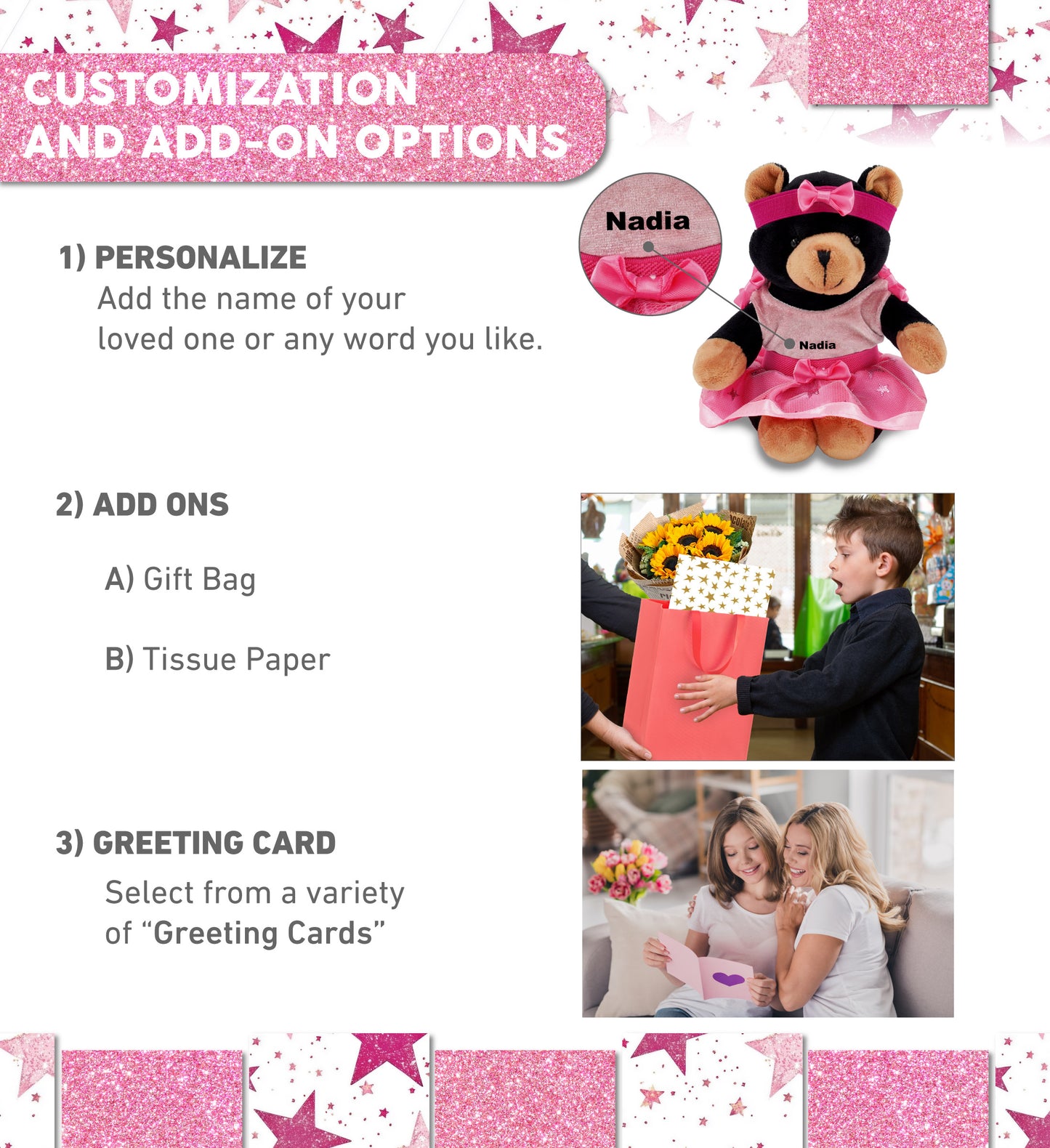 6" PLUSH - BLACK BEAR Ballerina