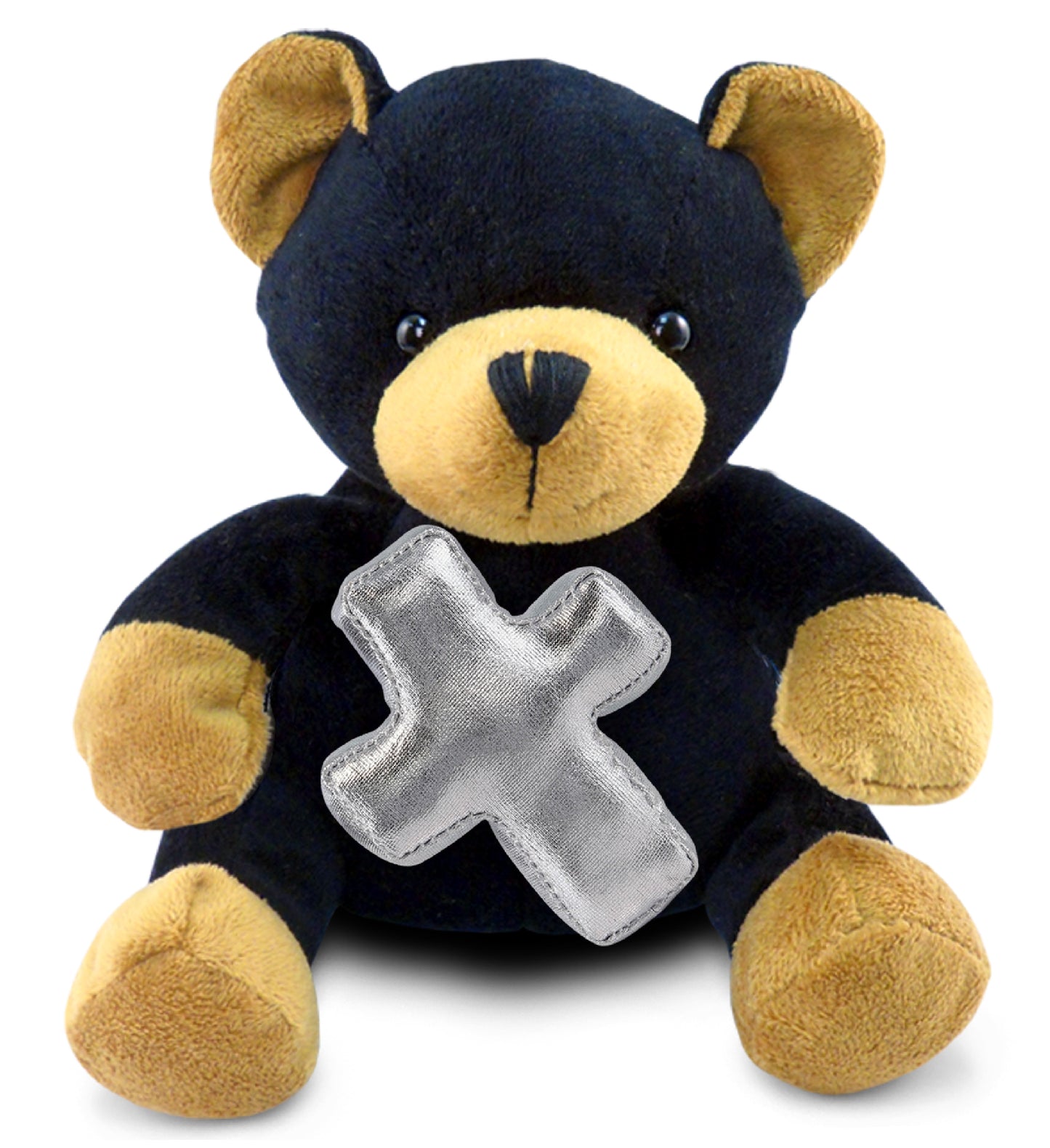 PLUSH CROSS - 6" PLUSH - BLACK BEAR