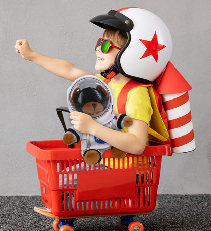 PLUSH ASTRONAUT - 6" PLUSH - BLACK BEAR