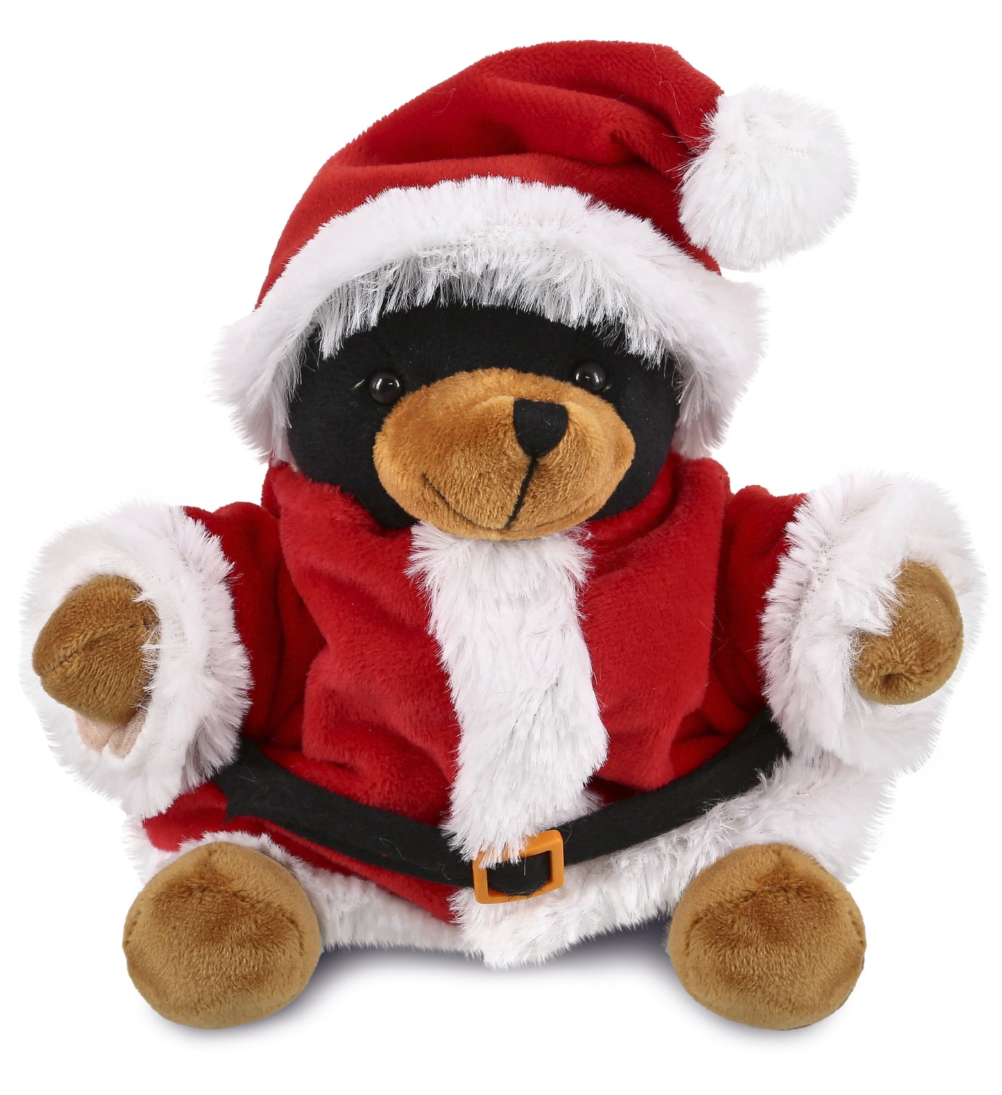 PLUSH SANTA - 6" PLUSH - BLACK BEAR
