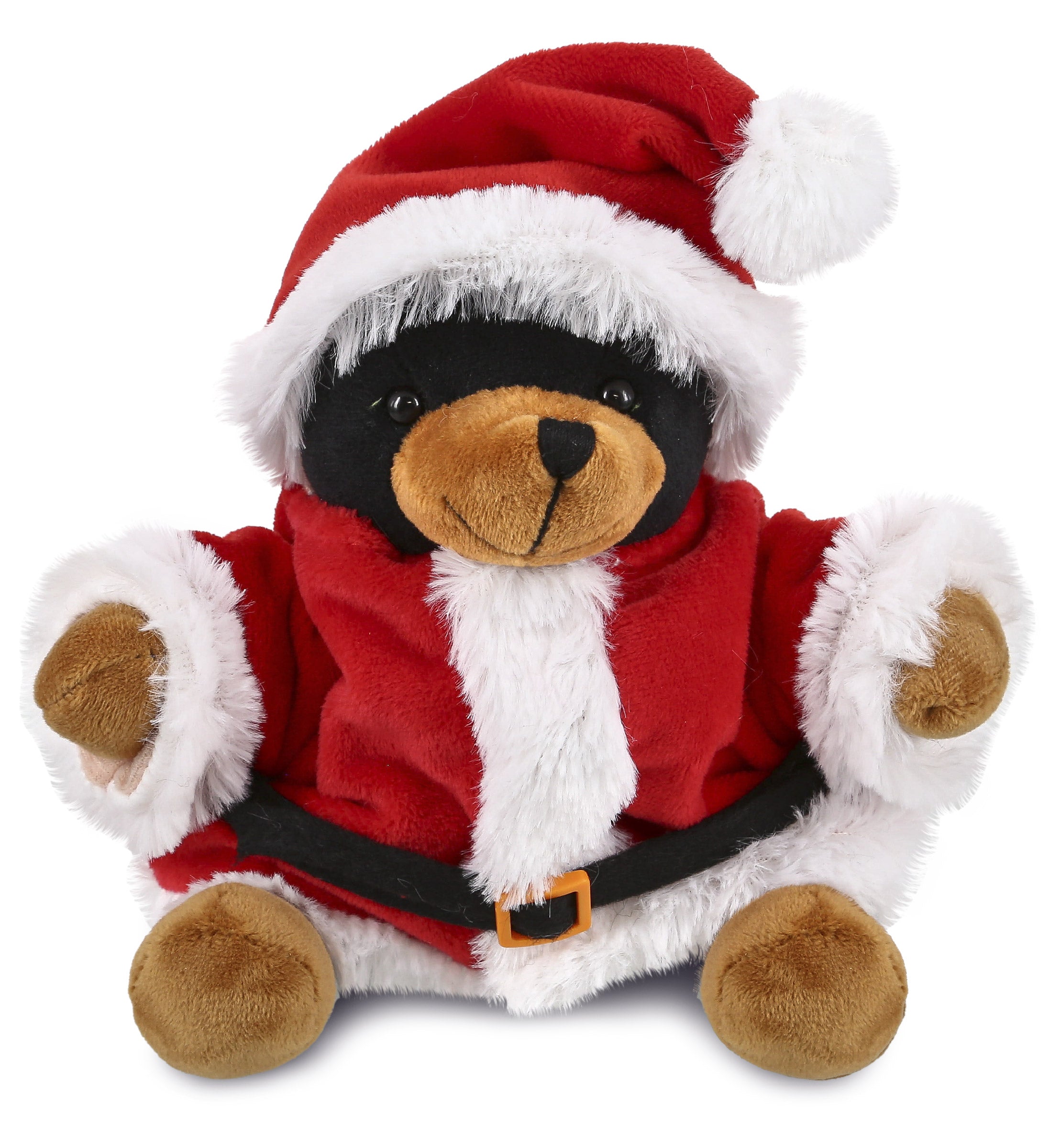 PLUSH SANTA - 6" PLUSH - BLACK BEAR