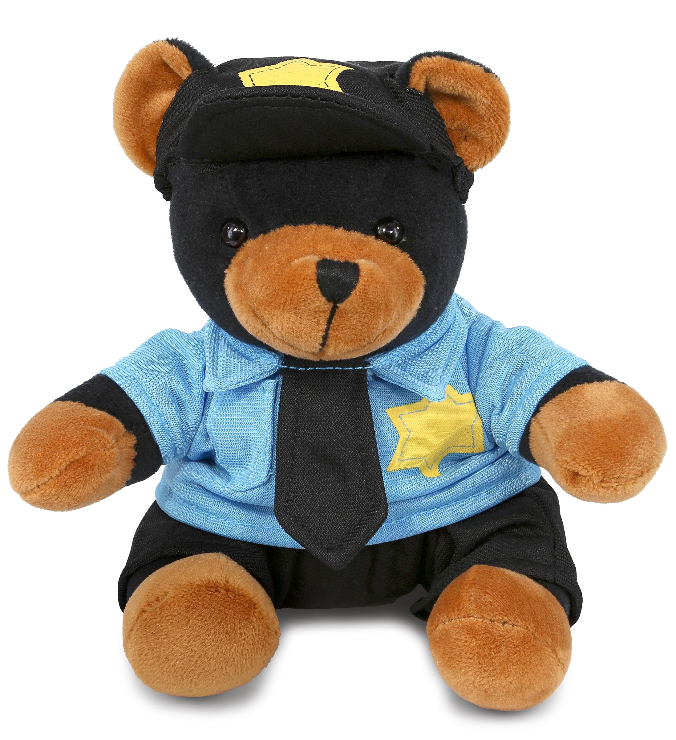 PLUSH POLICE - 6" PLUSH - BLACK BEAR