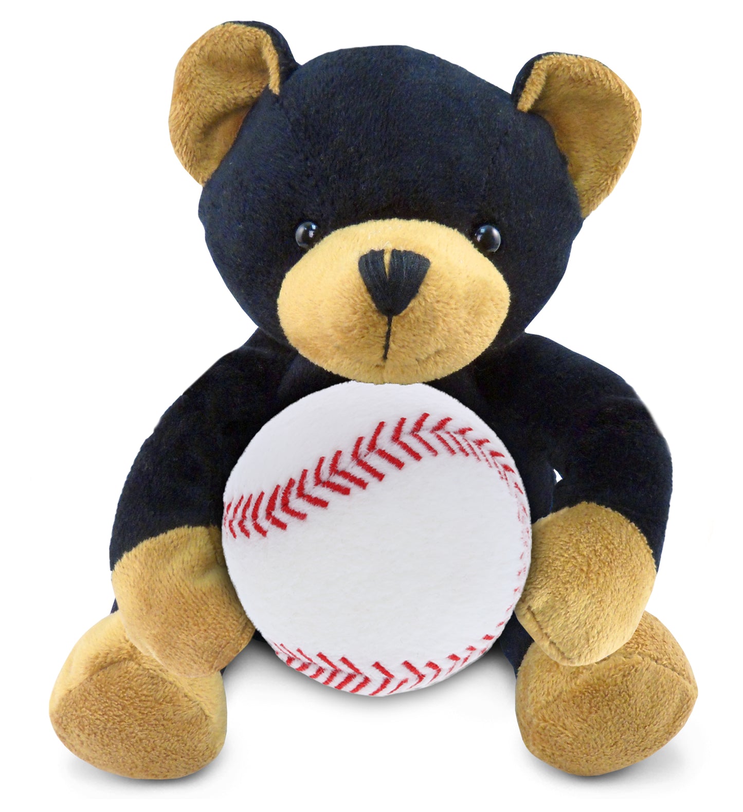 PLUSH BASEBALL - 6" PLUSH - BLACK BEAR
