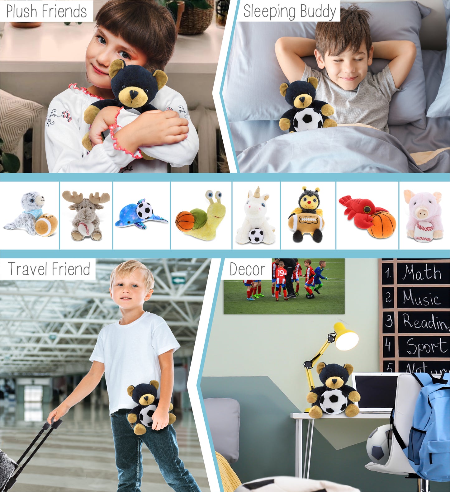 6' PLUSH - BLACK BEAR