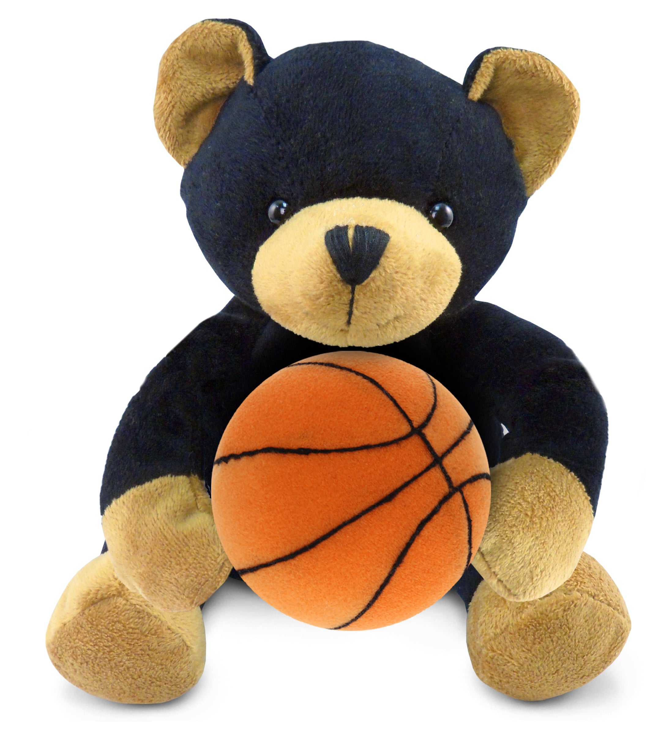 PLUSH BASKETBALL - 6" PLUSH - BLACK BEAR