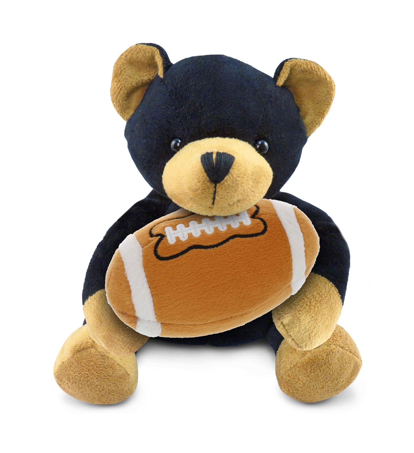 PLUSH FOOTBALL - 6" PLUSH - BLACK BEAR