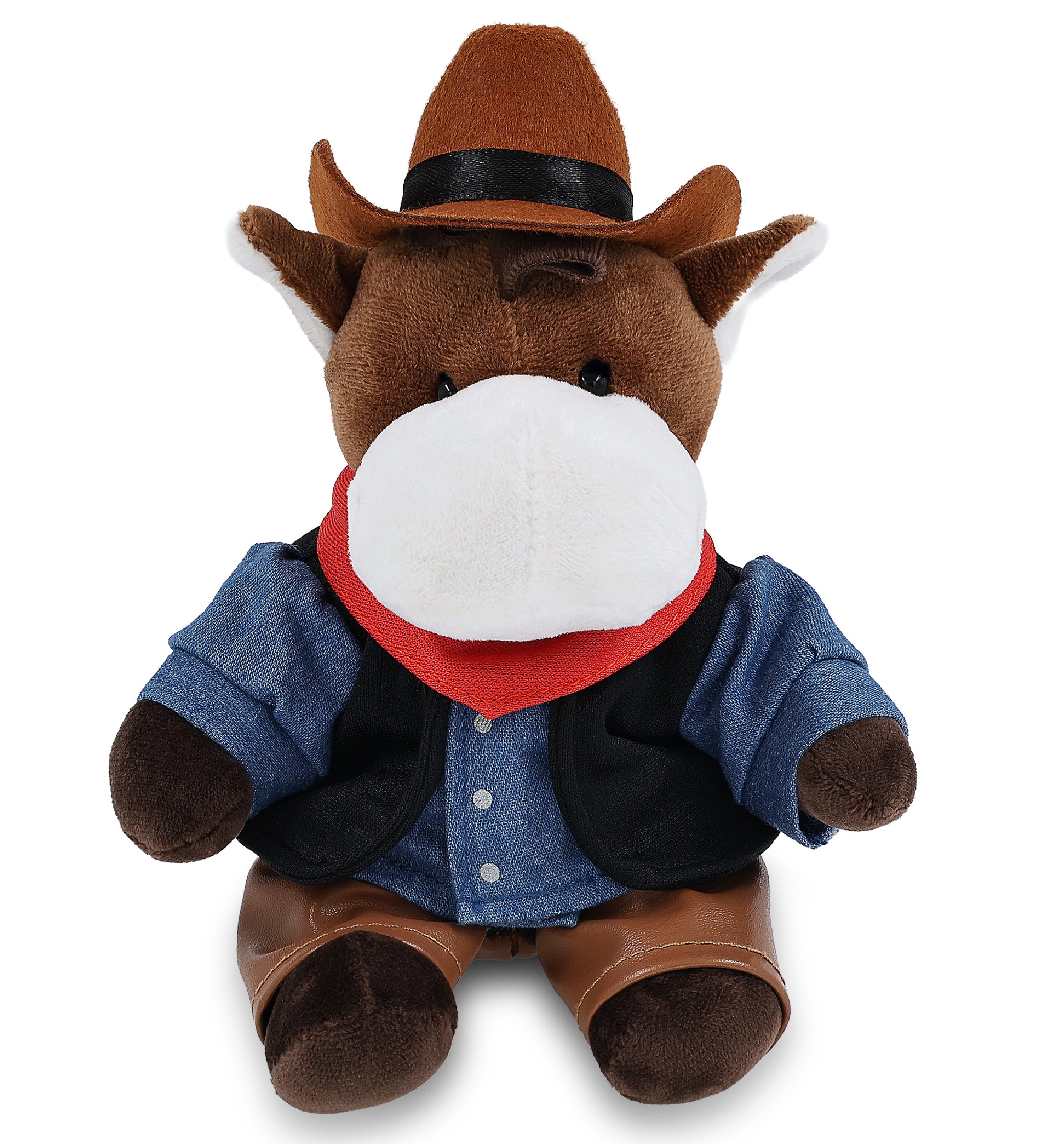 6" PLUSH - HORSE COWBOY DRESS UP