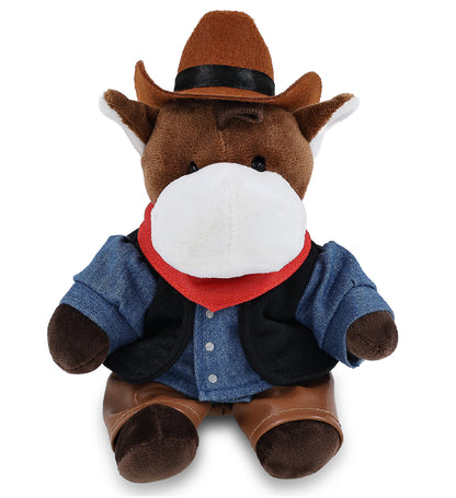 6" PLUSH - HORSE COWBOY DRESS UP
