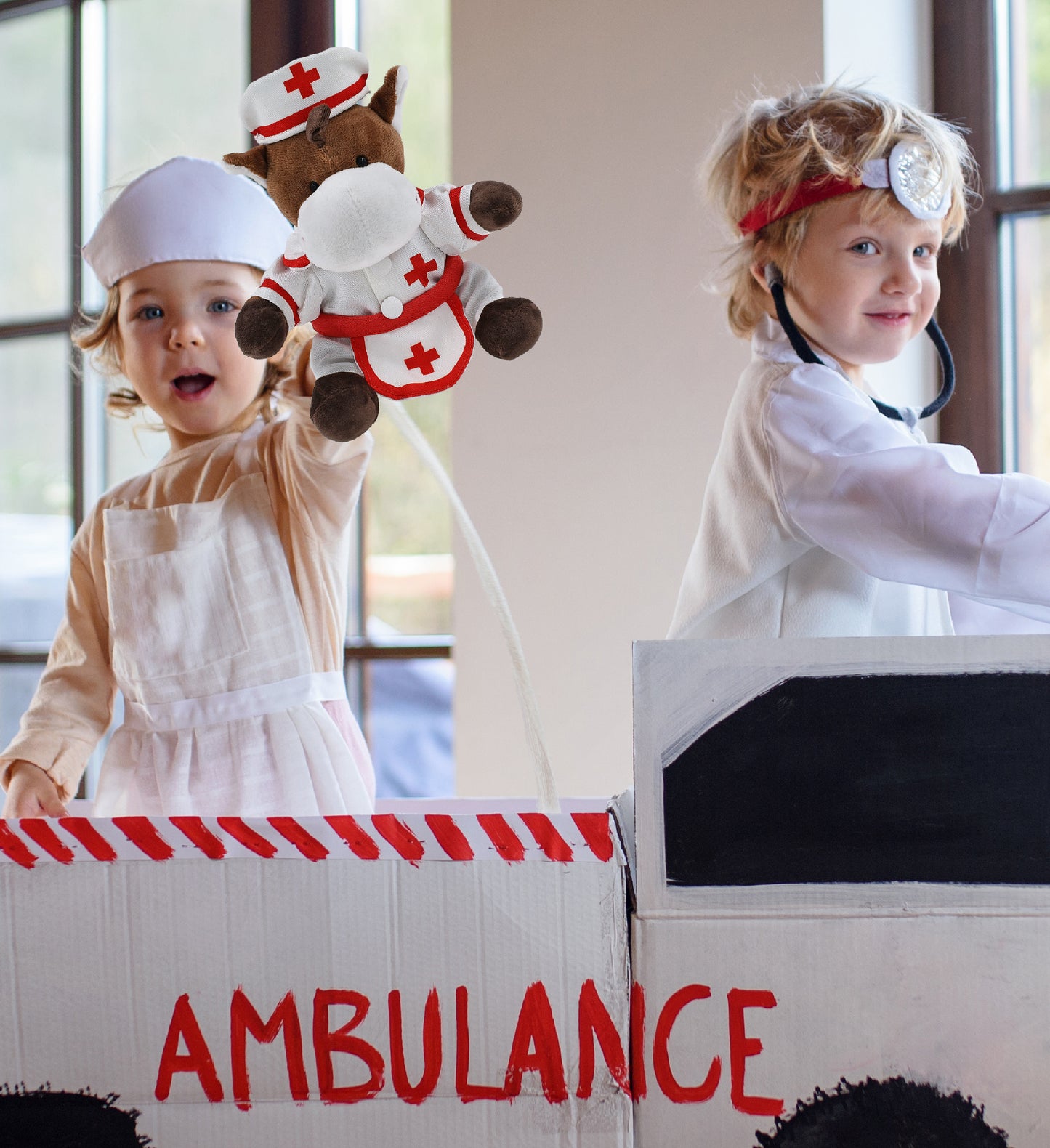 6" PLUSH - HORSE With NURSE Dress-Up