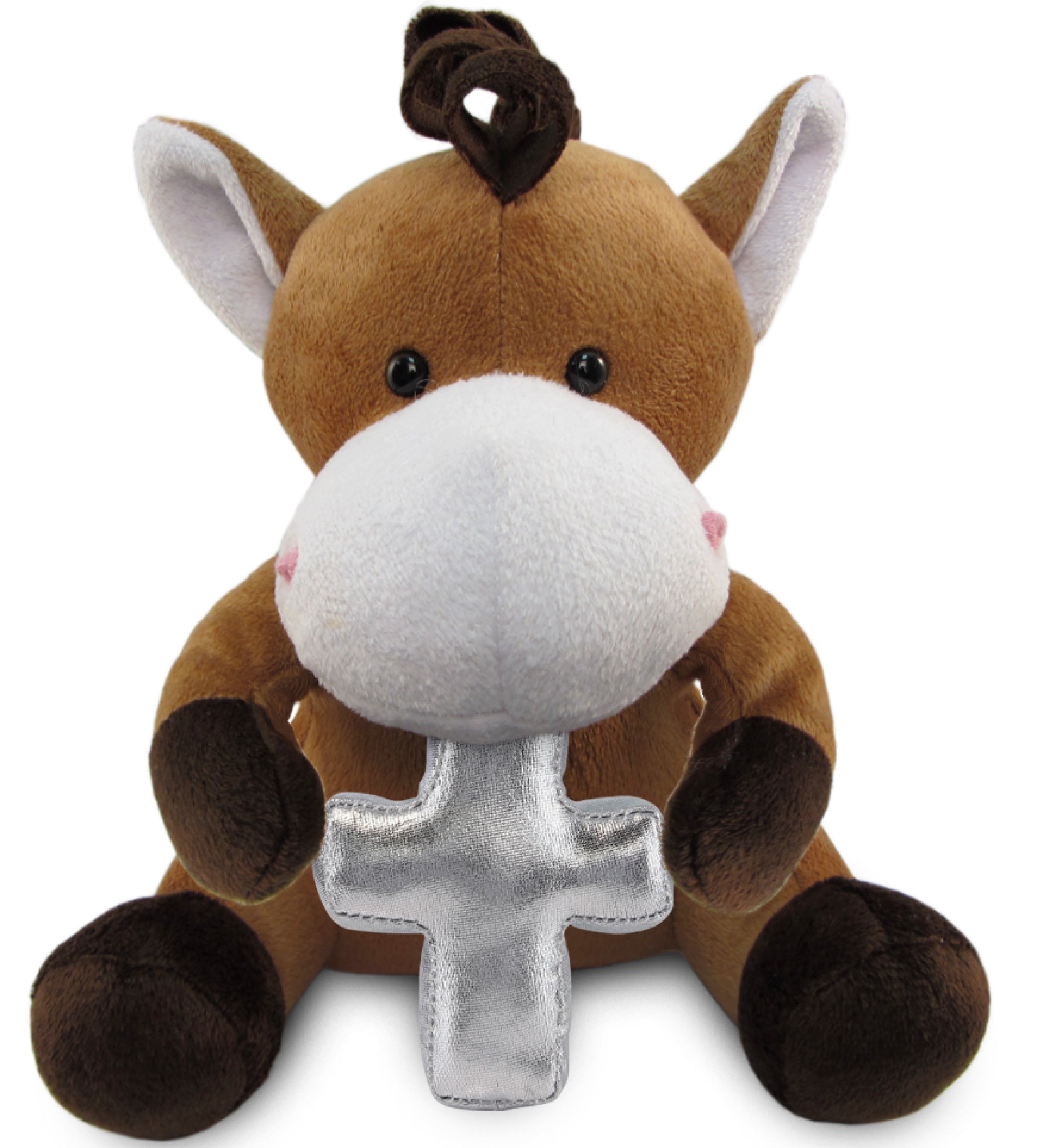 PLUSH CROSS - 6" PLUSH - HORSE