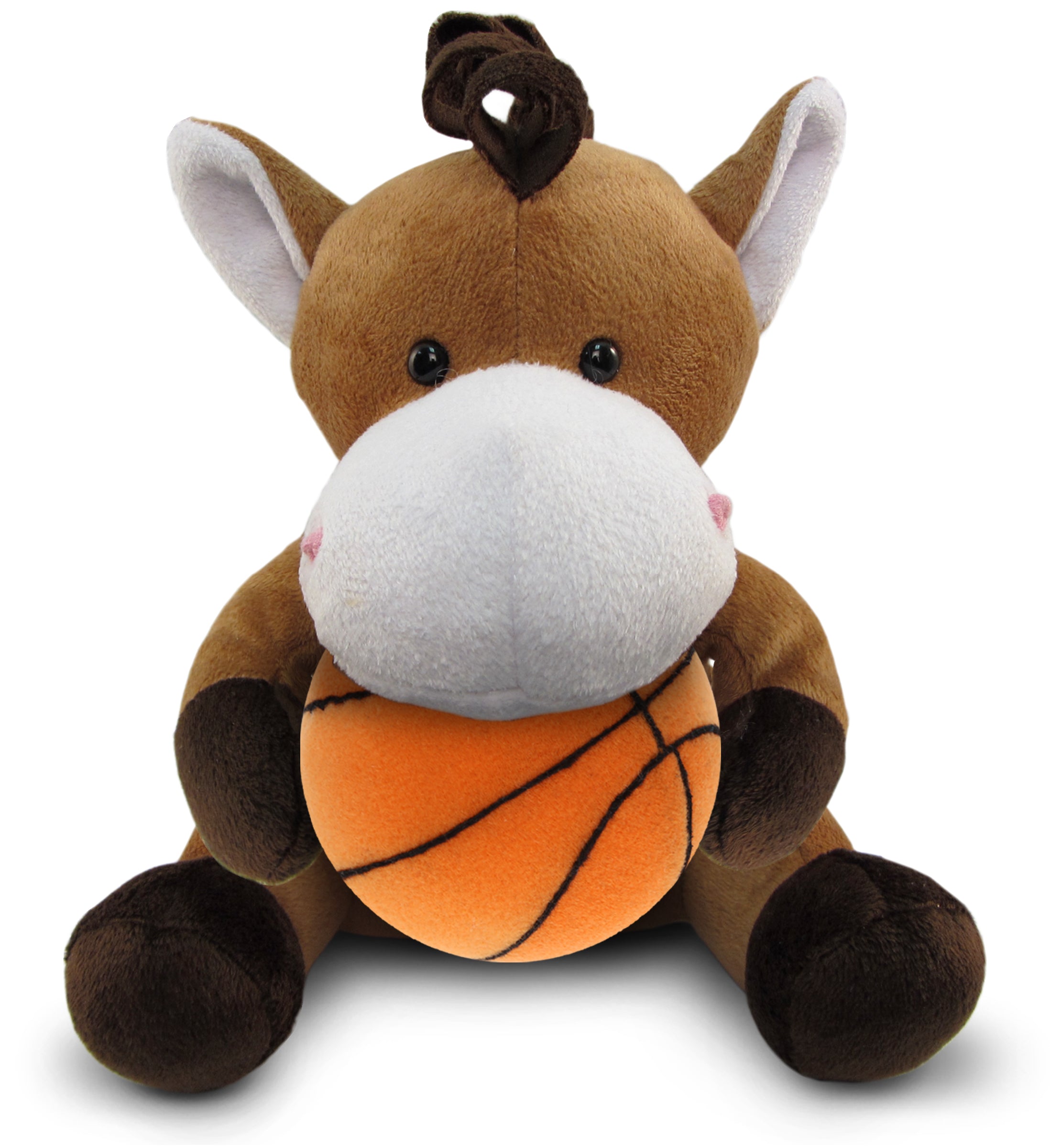 PLUSH BASKETBALL - 6" PLUSH - HORSE