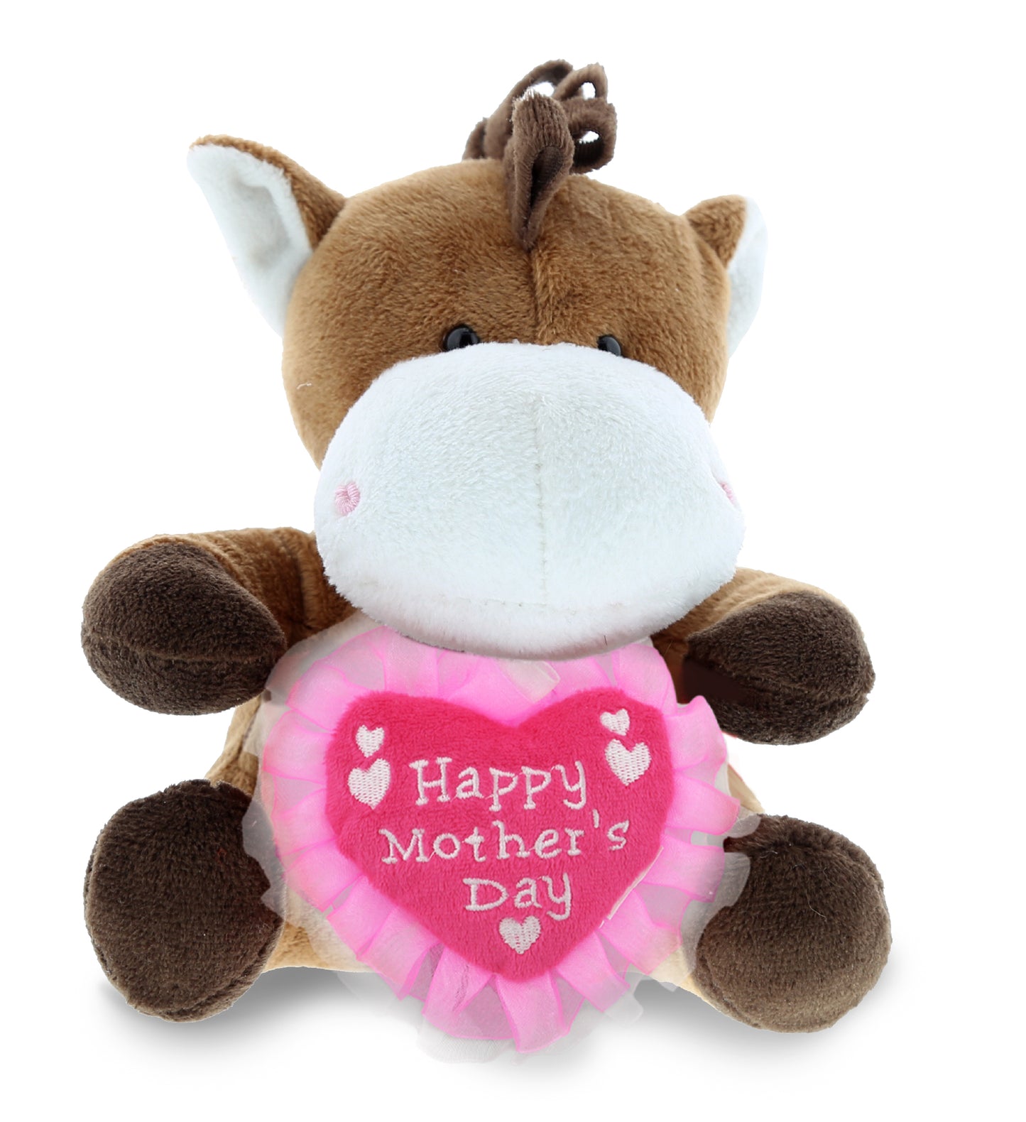 PLUSH MOTHERS DAY HEART - 6" PLUSH - HORSE