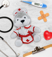 6" PLUSH - WOLF NURSE DRESS UP